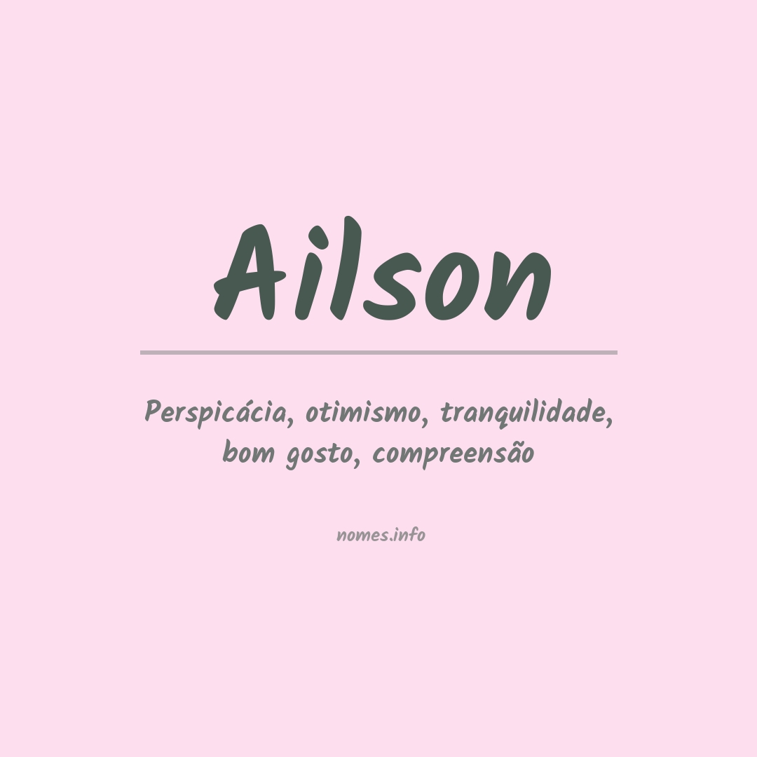 Significado do nome Ailson