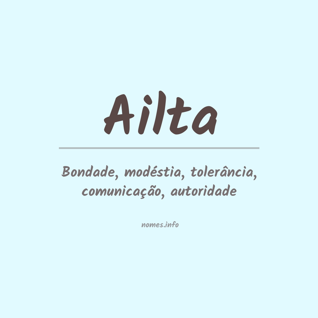 Significado do nome Ailta