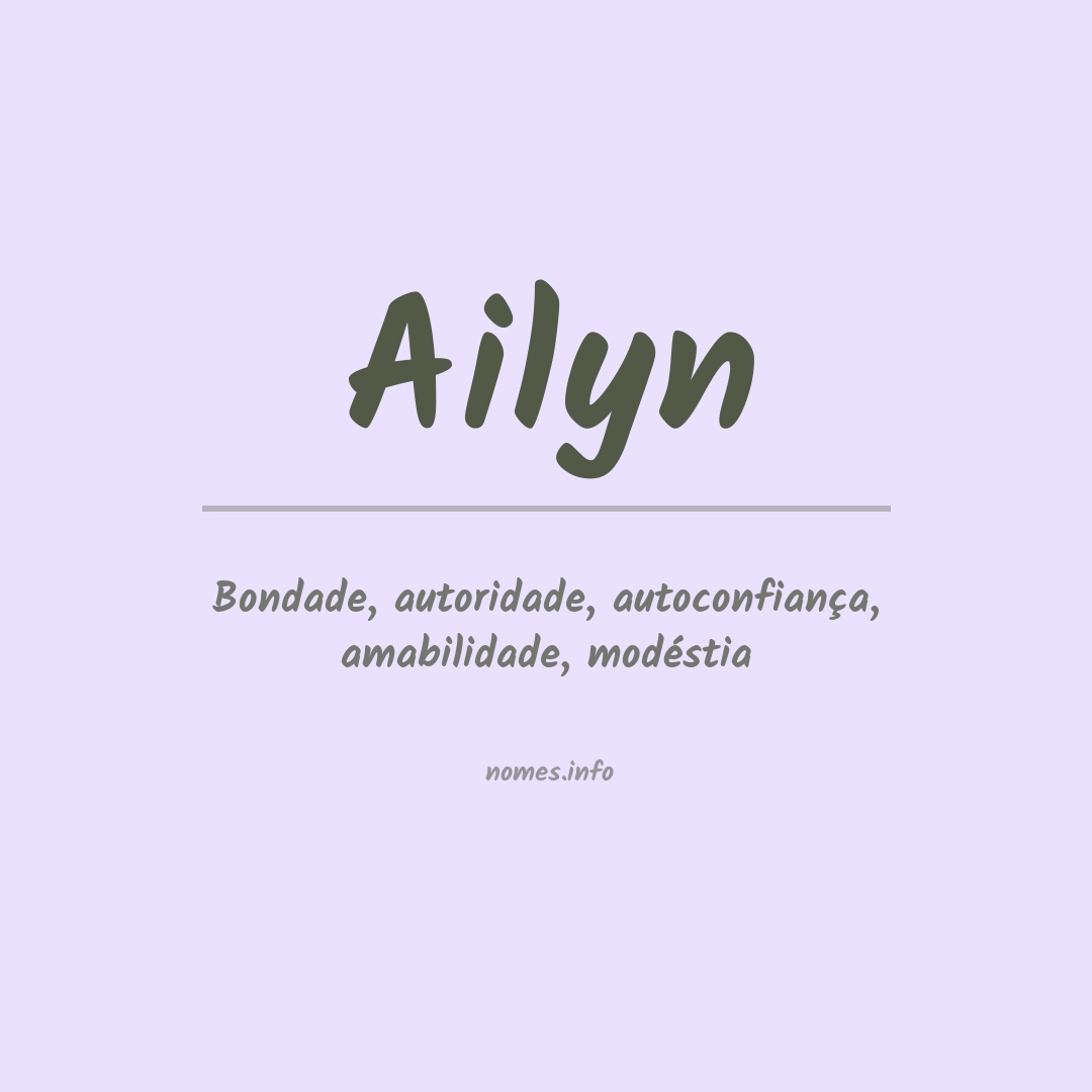 Significado do nome Ailyn