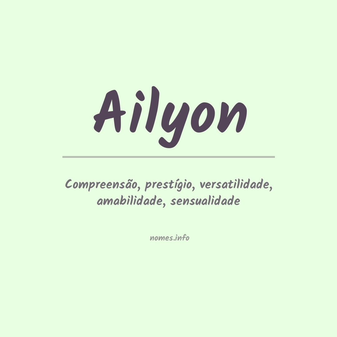 Significado do nome Ailyon