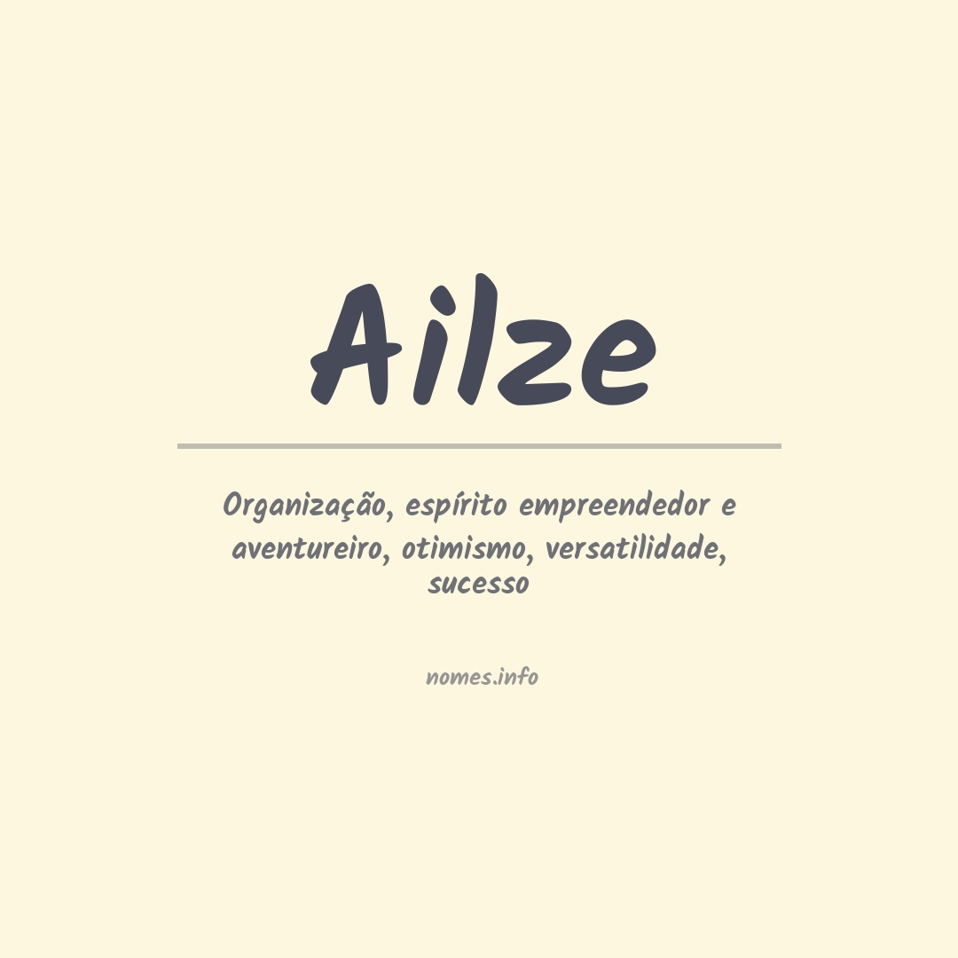 Significado do nome Ailze