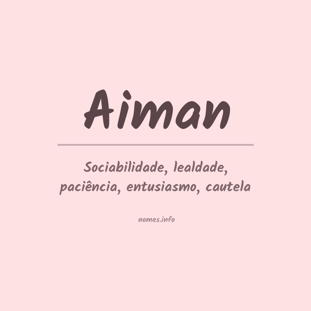 Significado do nome Aiman Significado do nome Aiman