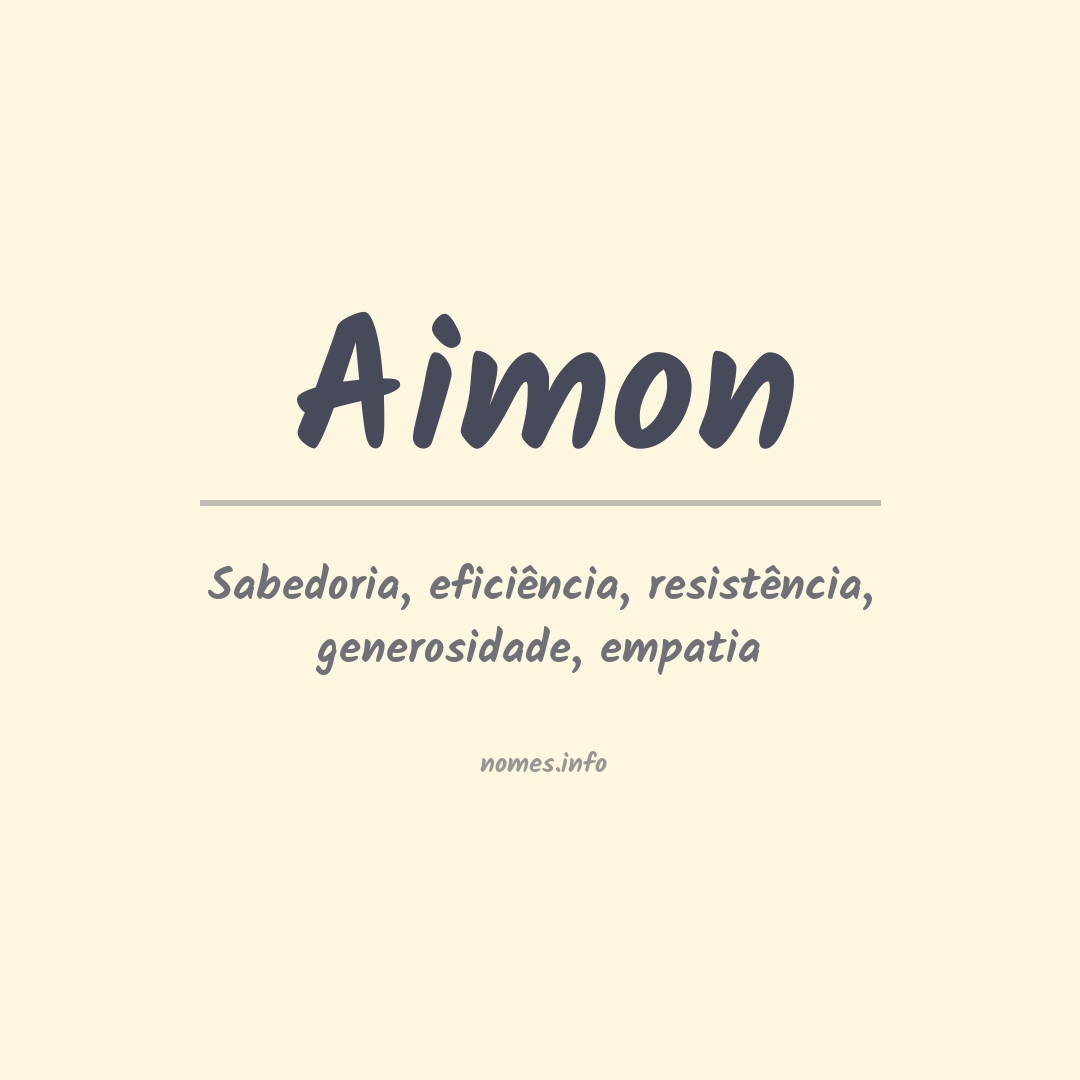 Significado do nome Aimon