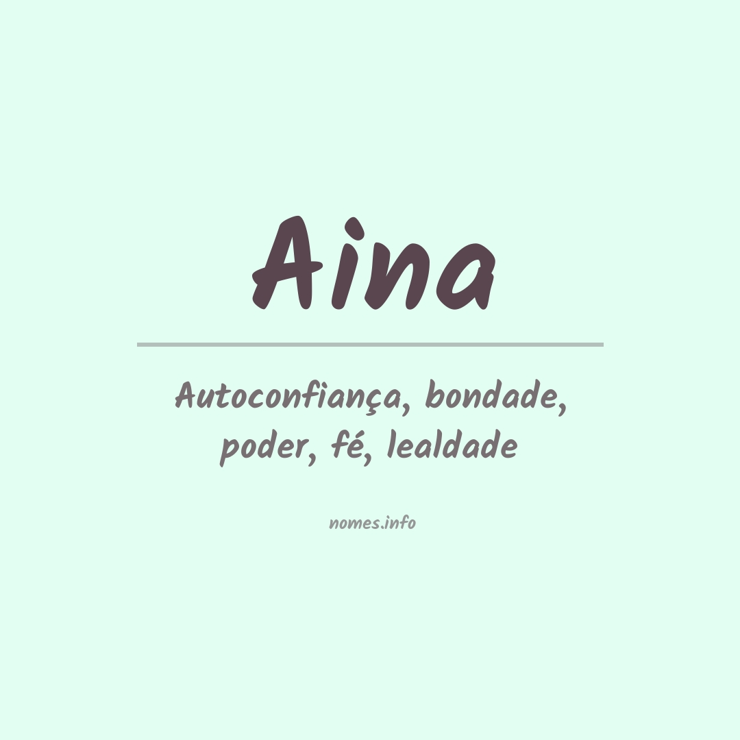 Significado do nome Aina