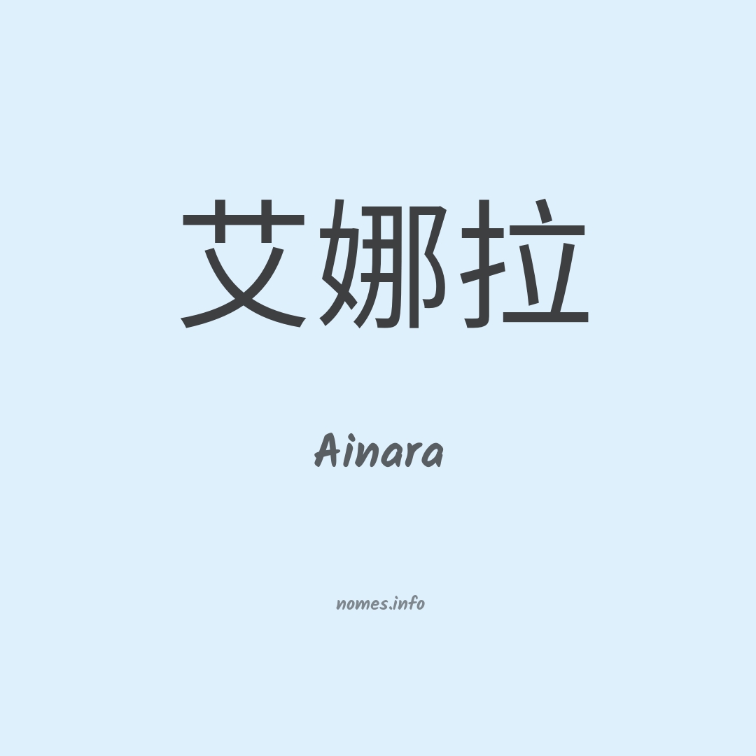 Ainara em chinês