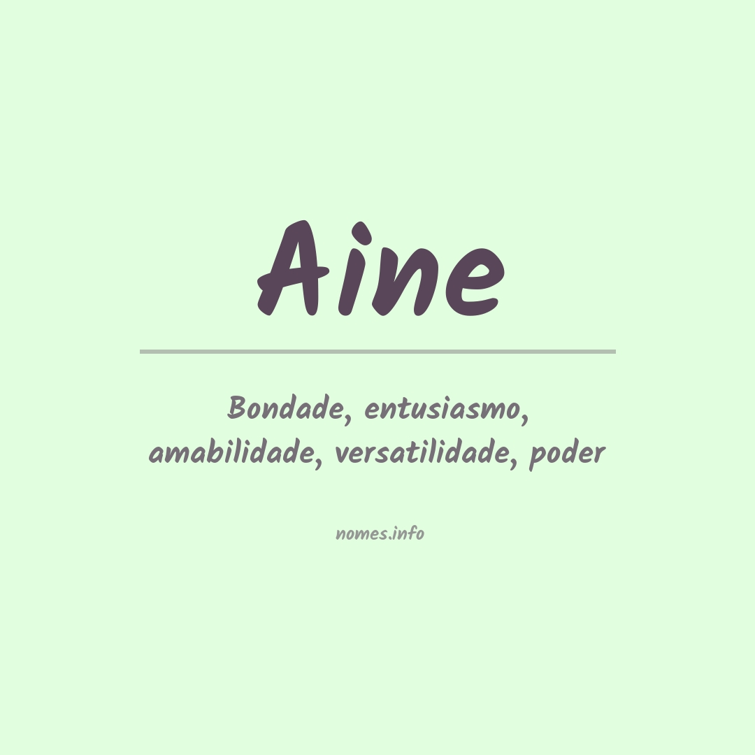 Significado do nome Aine