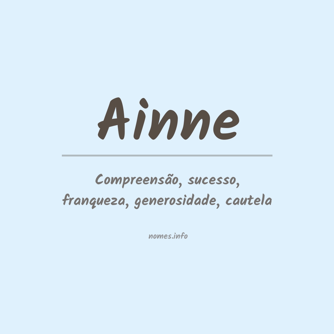Significado do nome Ainne