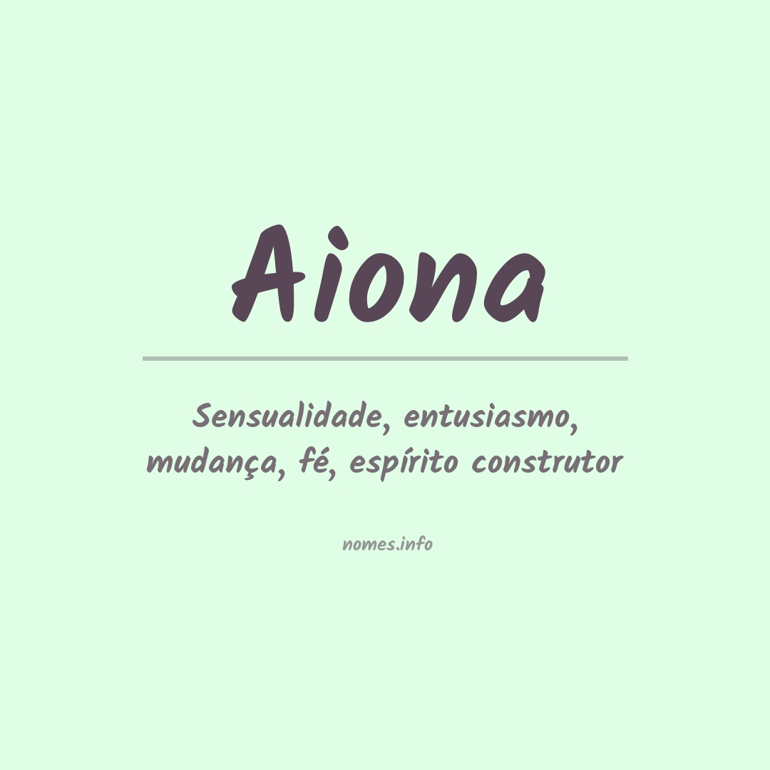 Significado do nome Aiona