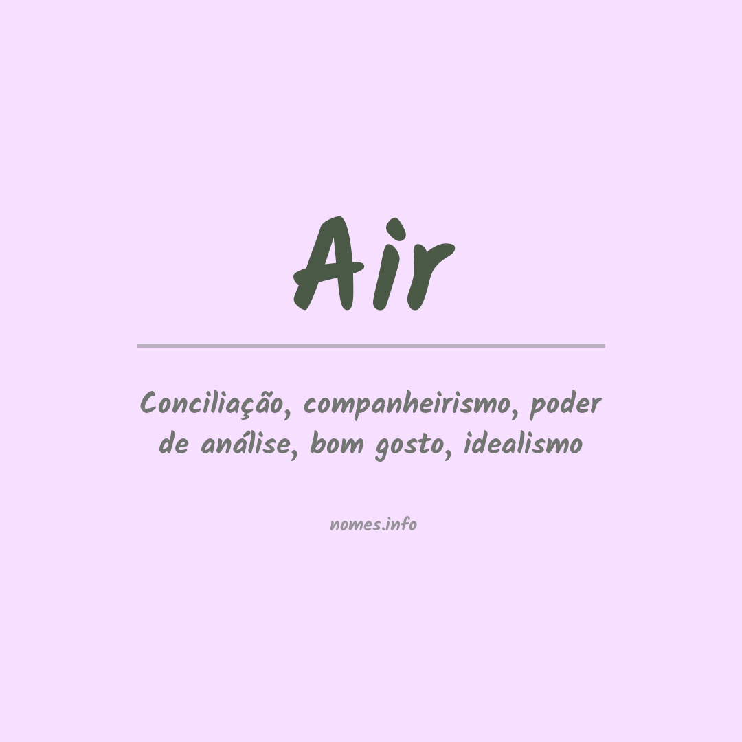 Significado do nome Air