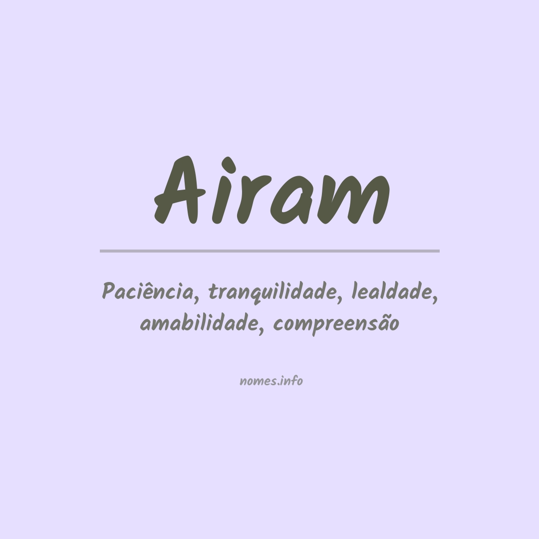 Significado do nome Airam