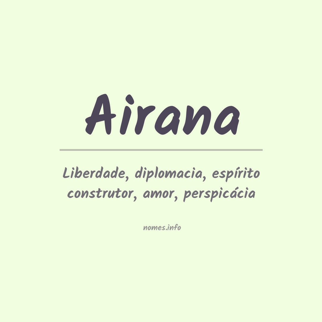 Significado do nome Airana