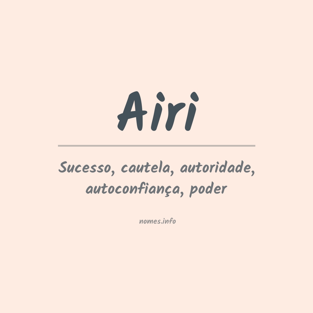 Significado do nome Airi