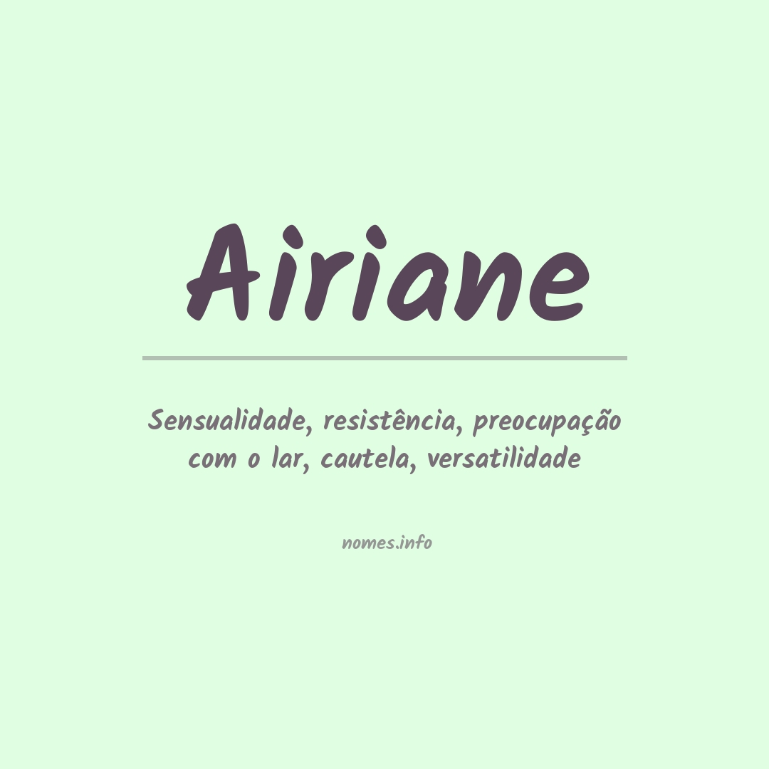 Significado do nome Airiane