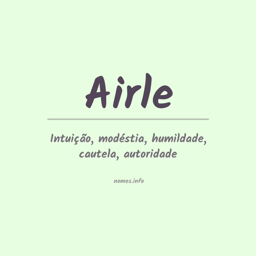 Significado do nome Airle