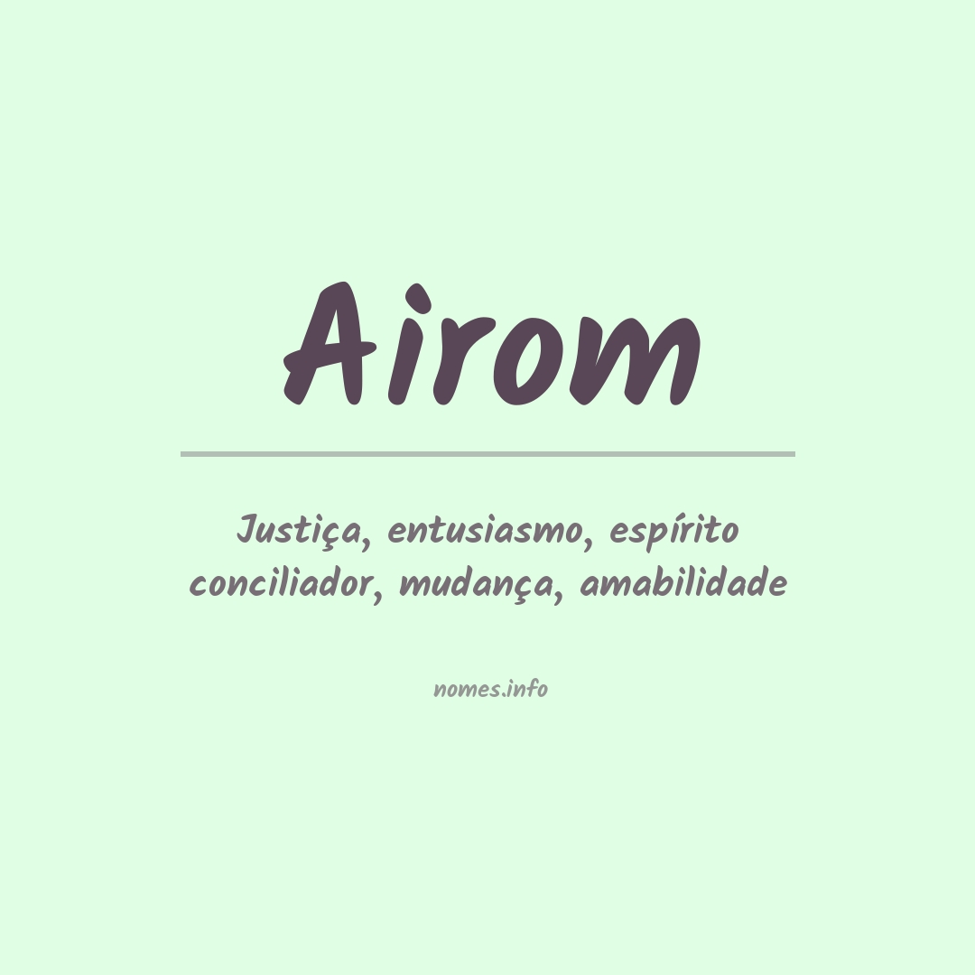 Significado do nome Airom