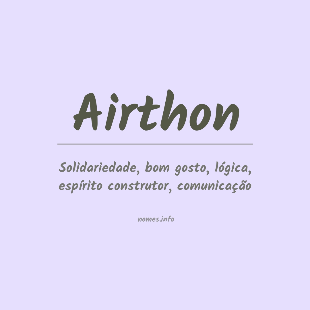 Significado do nome Airthon
