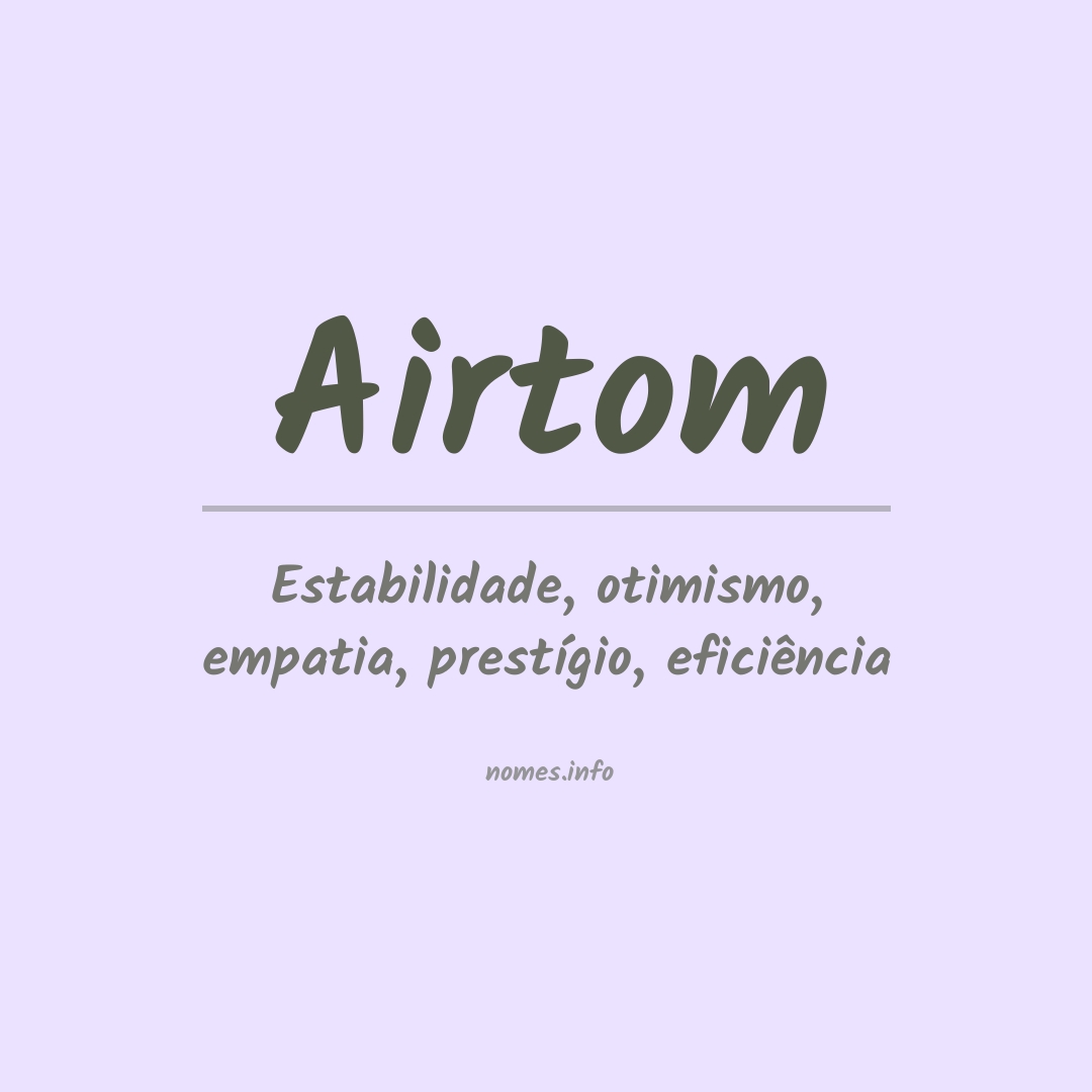 Significado do nome Airtom