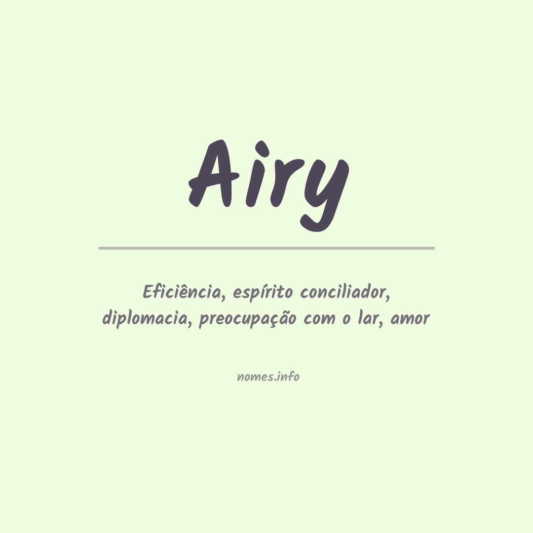 Significado do nome Airy
