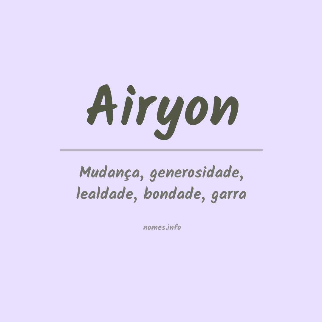 Significado do nome Airyon