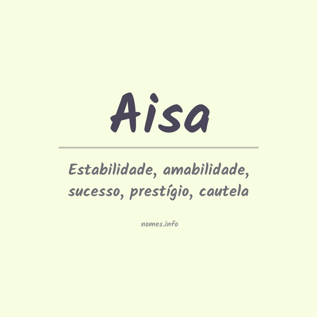 Significado do nome Aisa