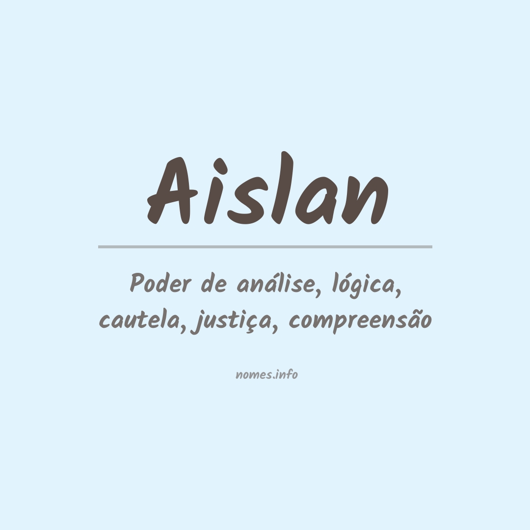 Significado do nome Aislan Significado do nome Aislan
