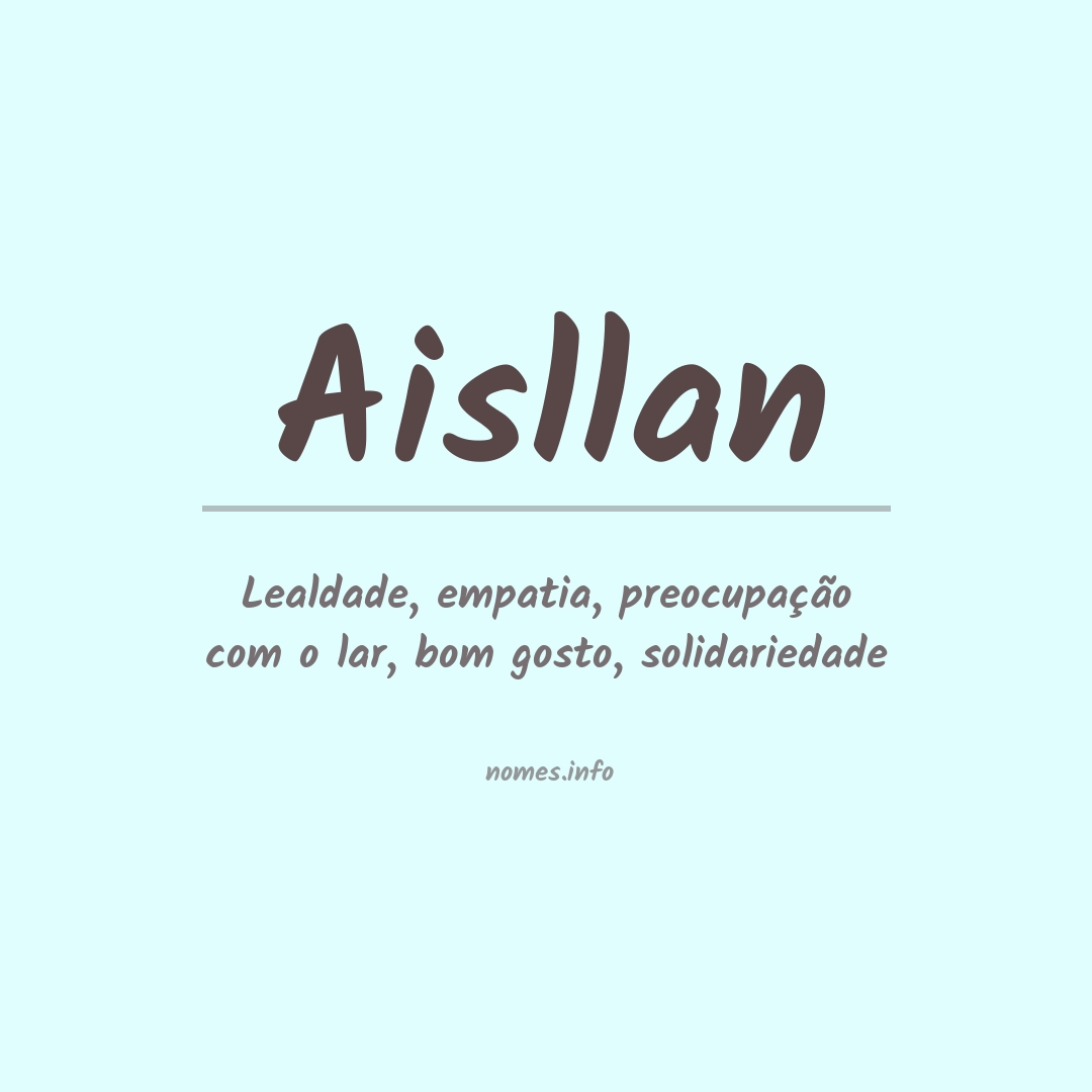 Significado do nome Aisllan