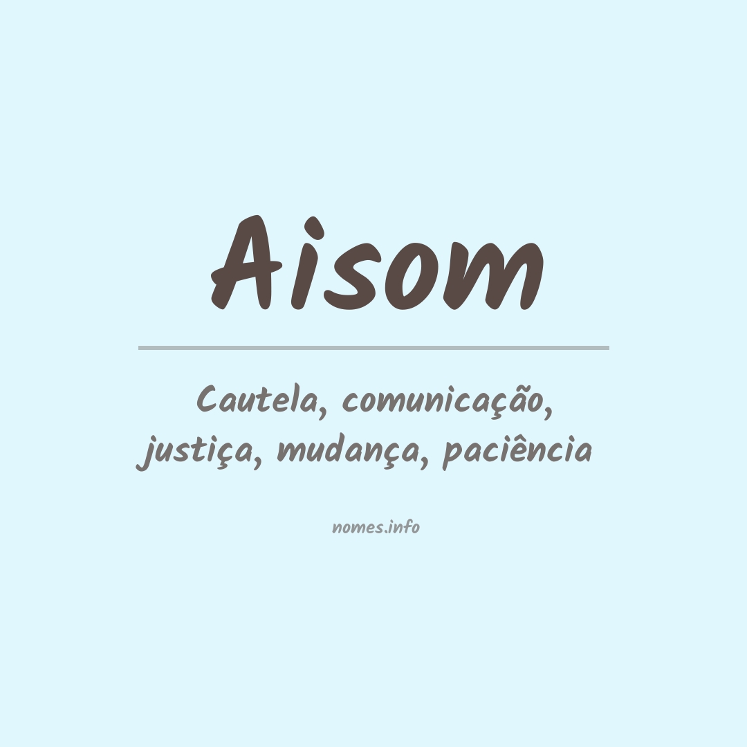 Significado do nome Aisom