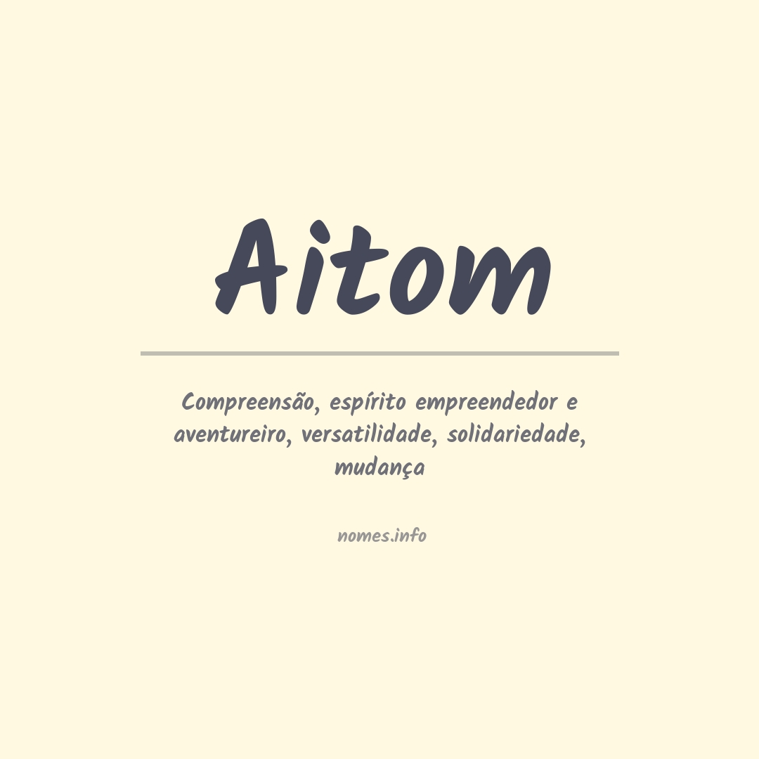 Significado do nome Aitom