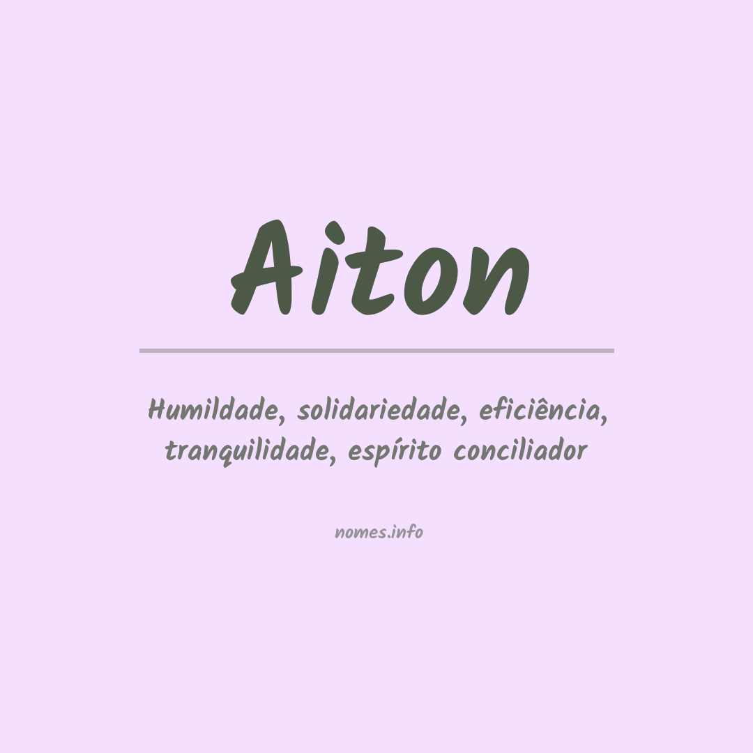 Significado do nome Aiton