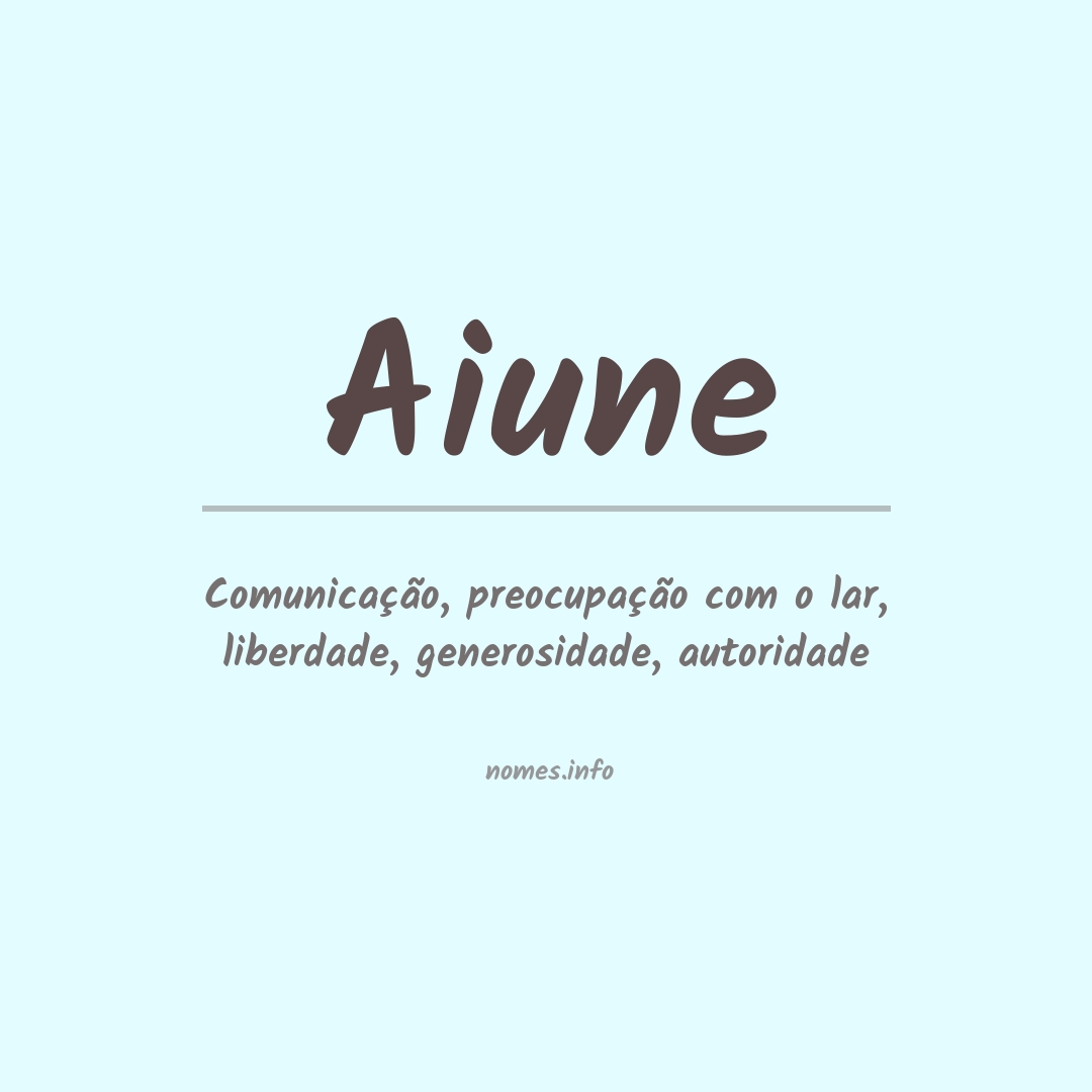 Significado do nome Aiune