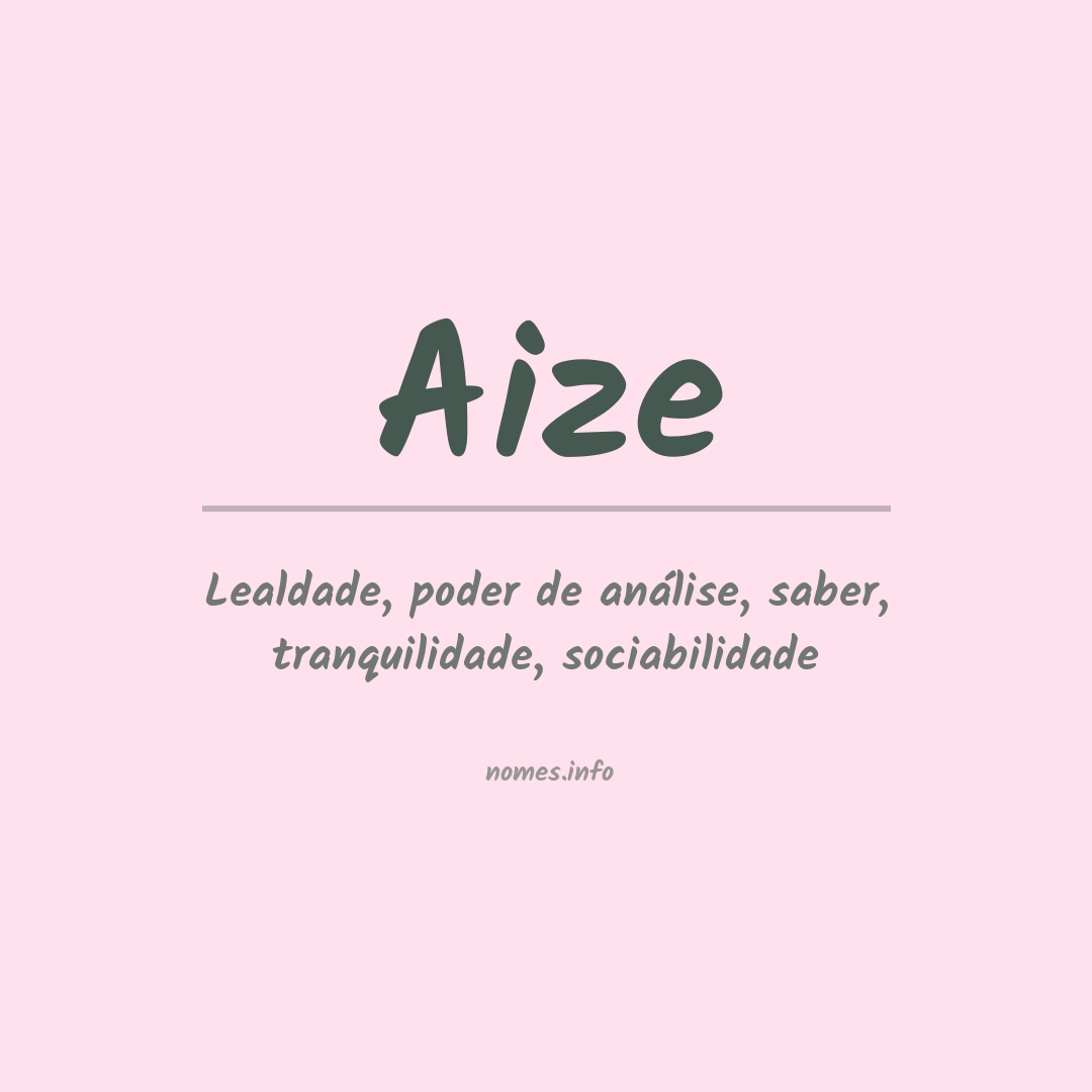 Significado do nome Aize