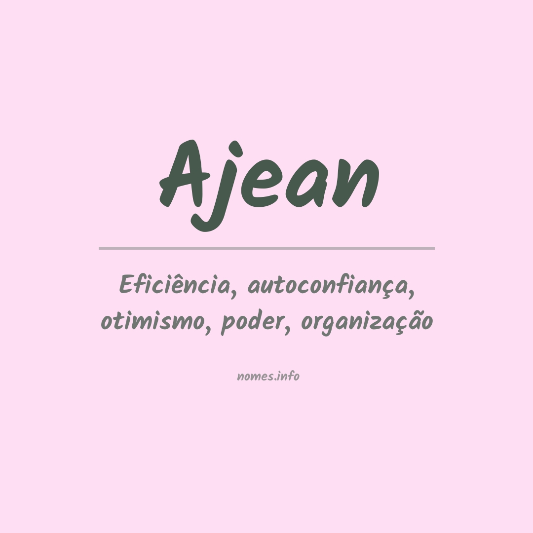 Significado do nome Ajean