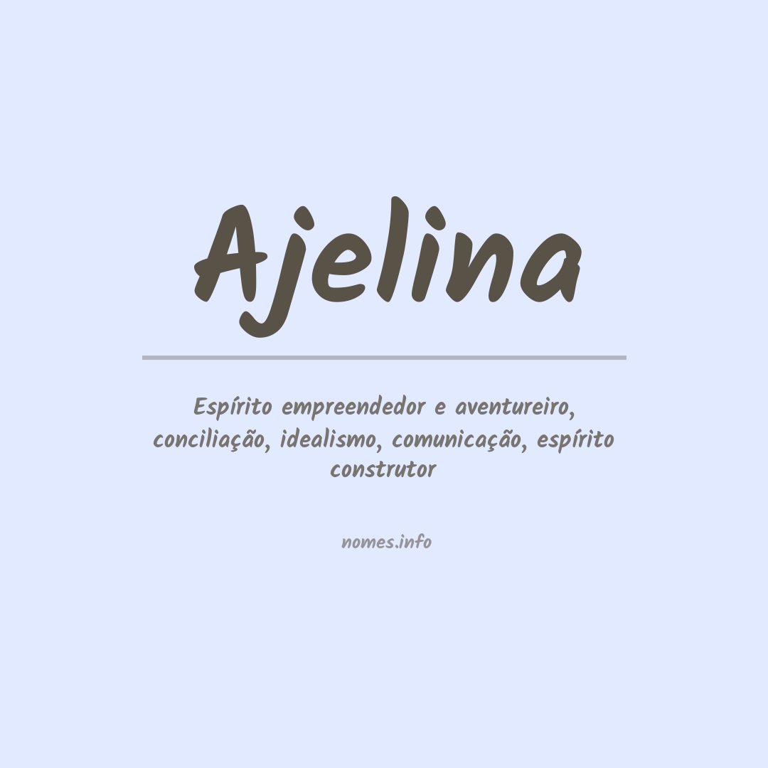 Significado do nome Ajelina