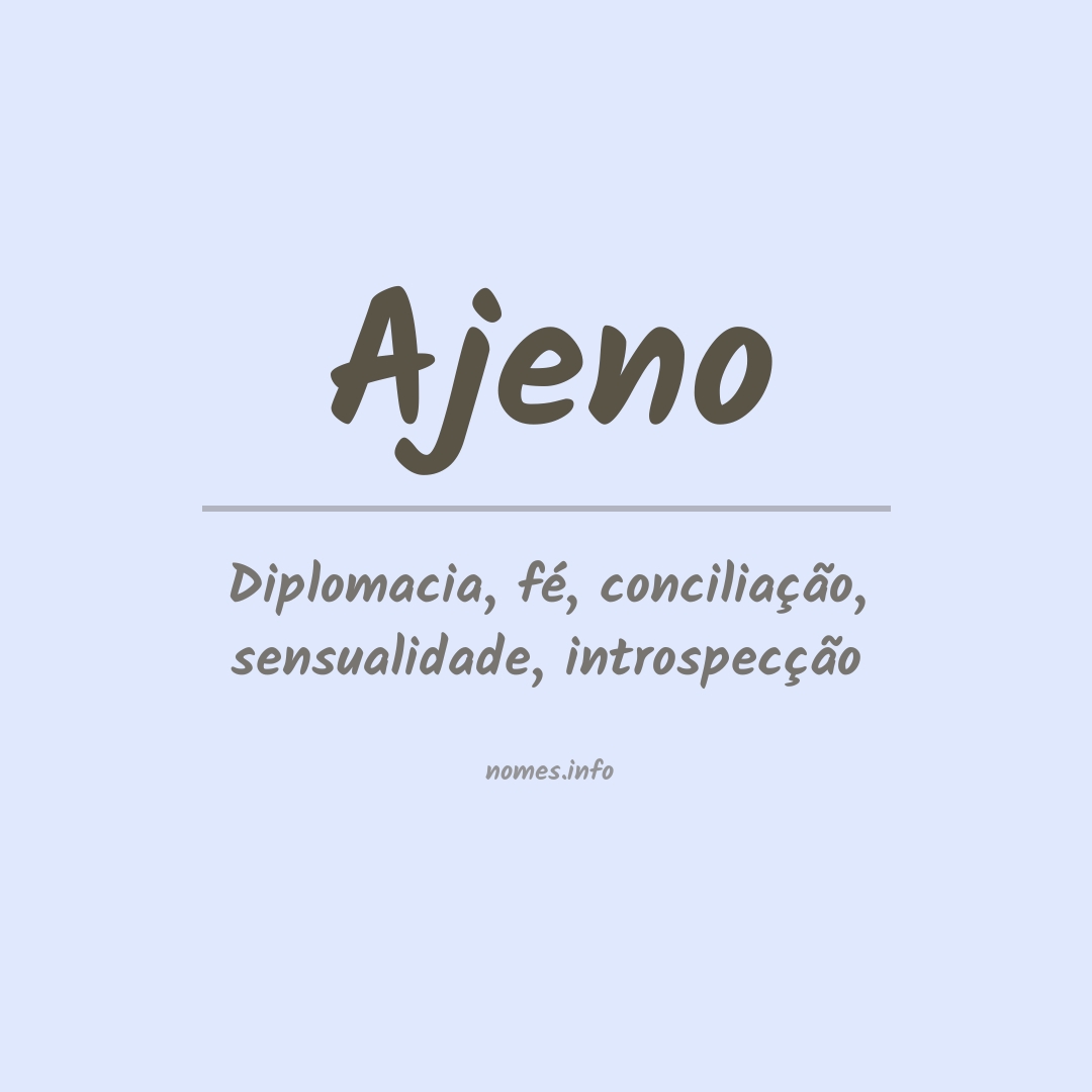 Significado do nome Ajeno