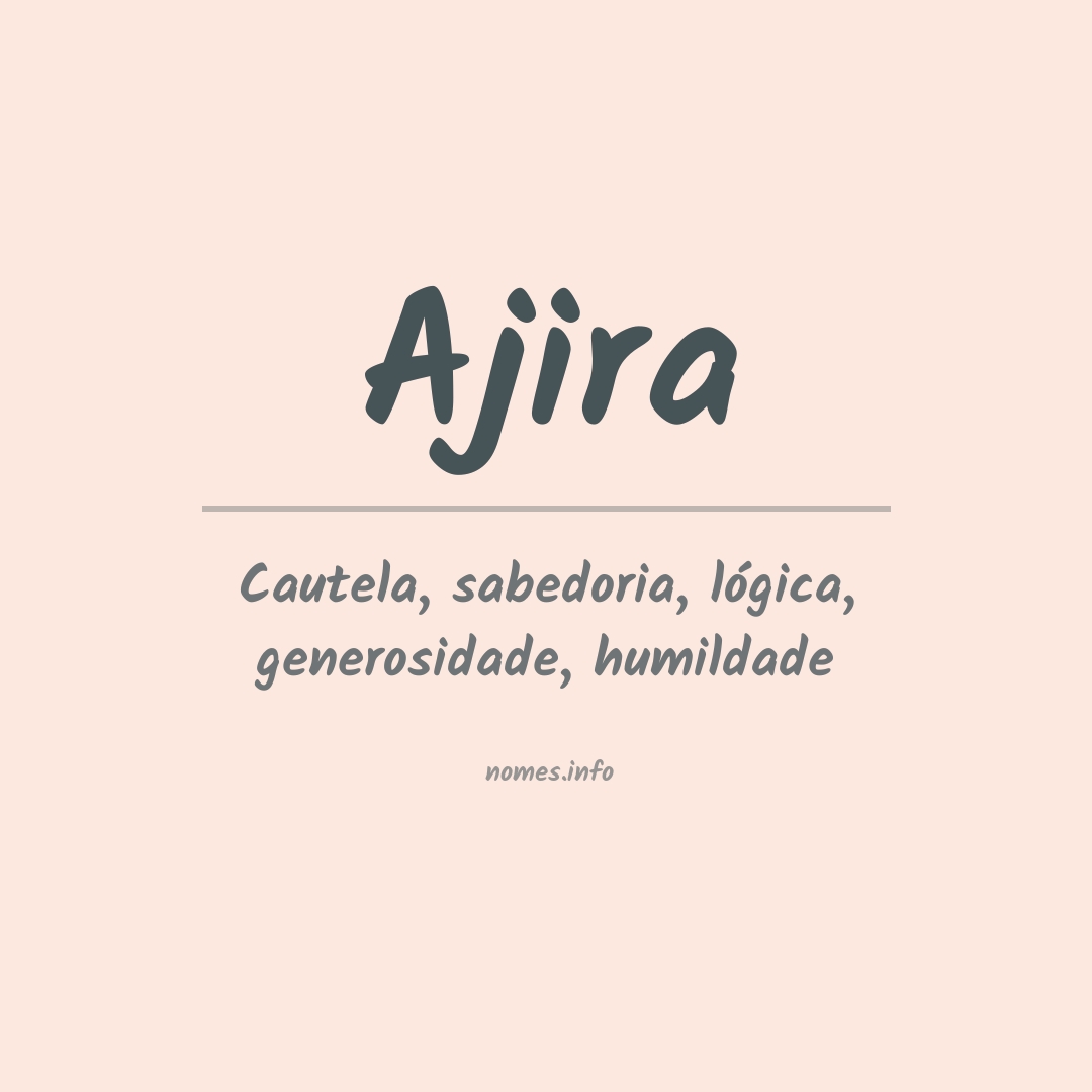 Significado do nome Ajira