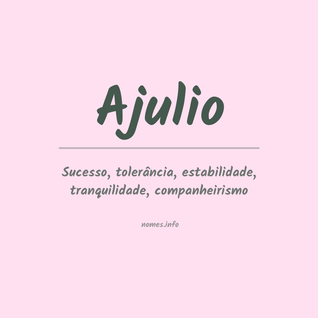 Significado do nome Ajulio