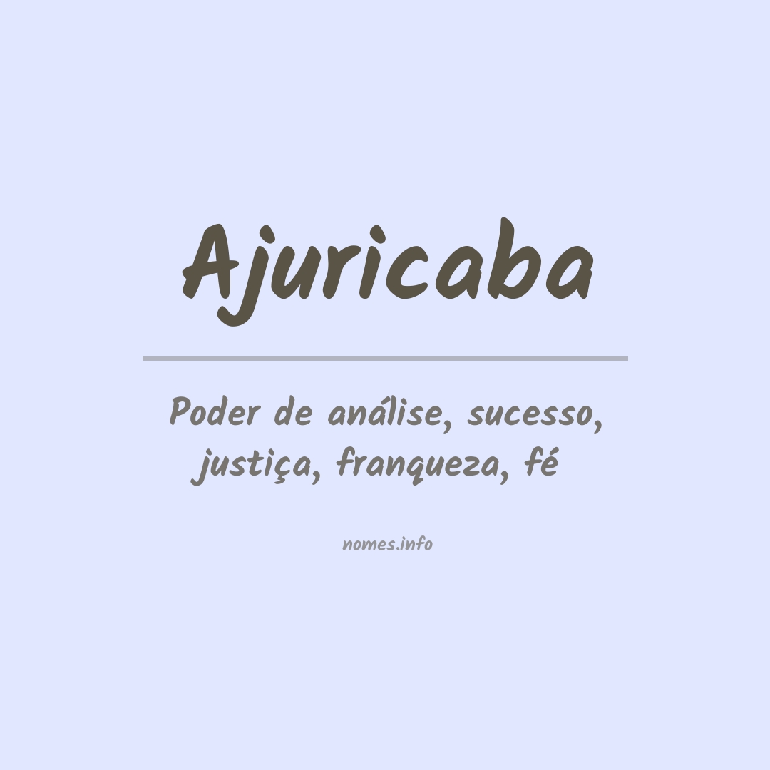 Significado do nome Ajuricaba