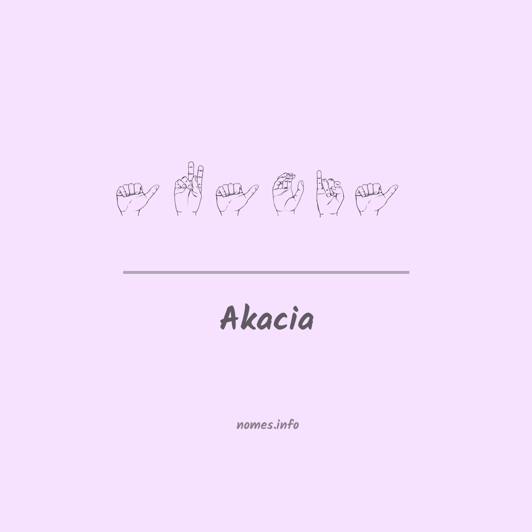 Akacia em Libras