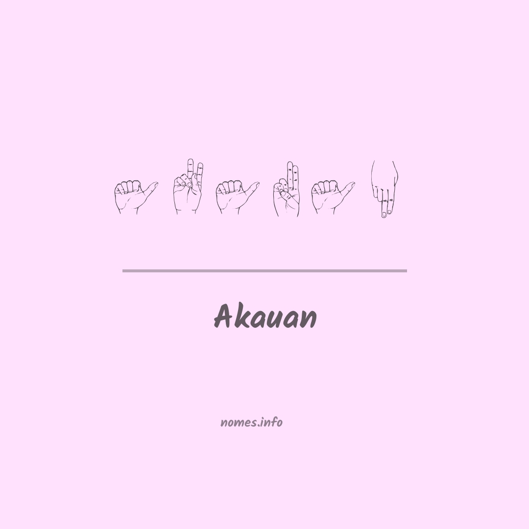 Akauan em Libras