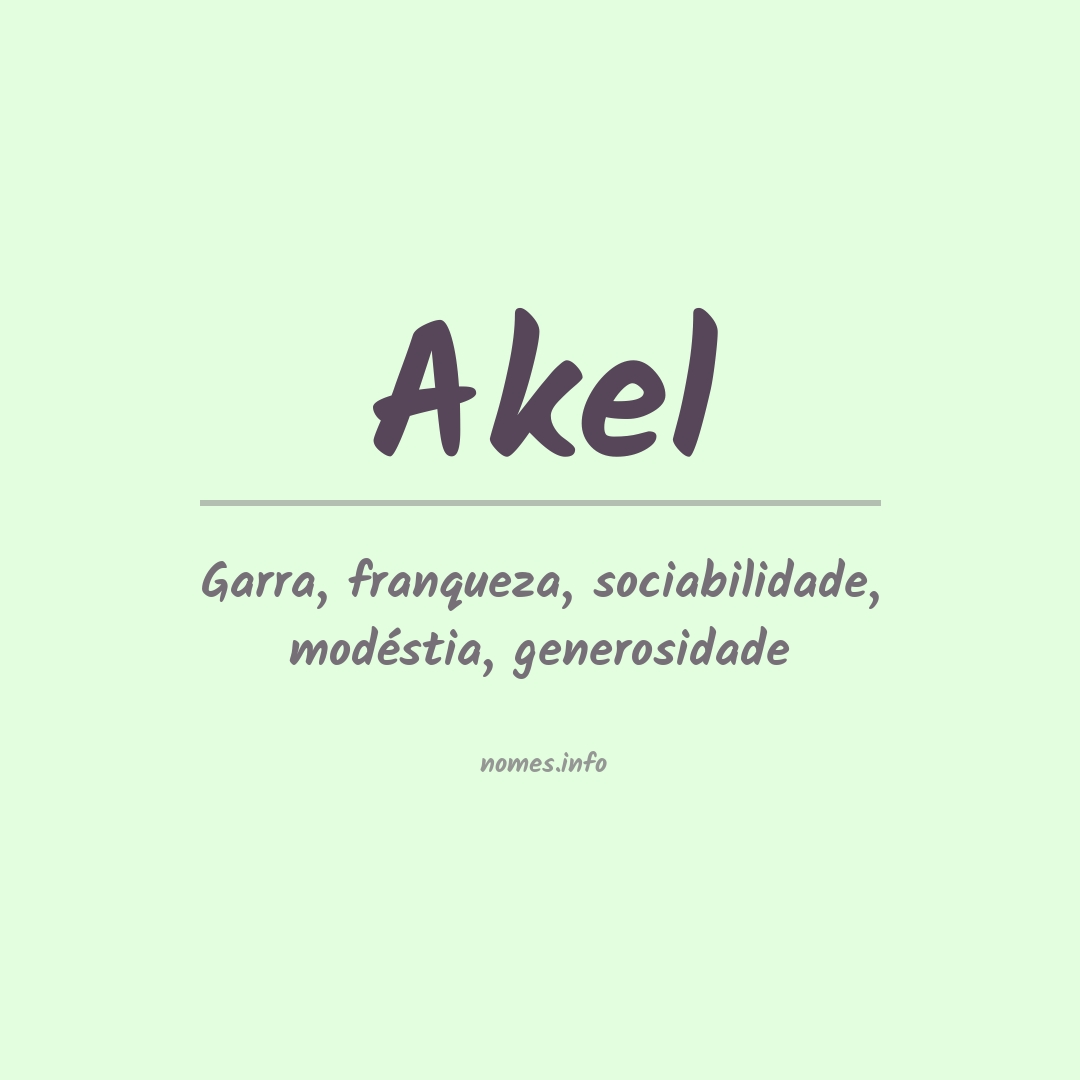 Significado do nome Akel