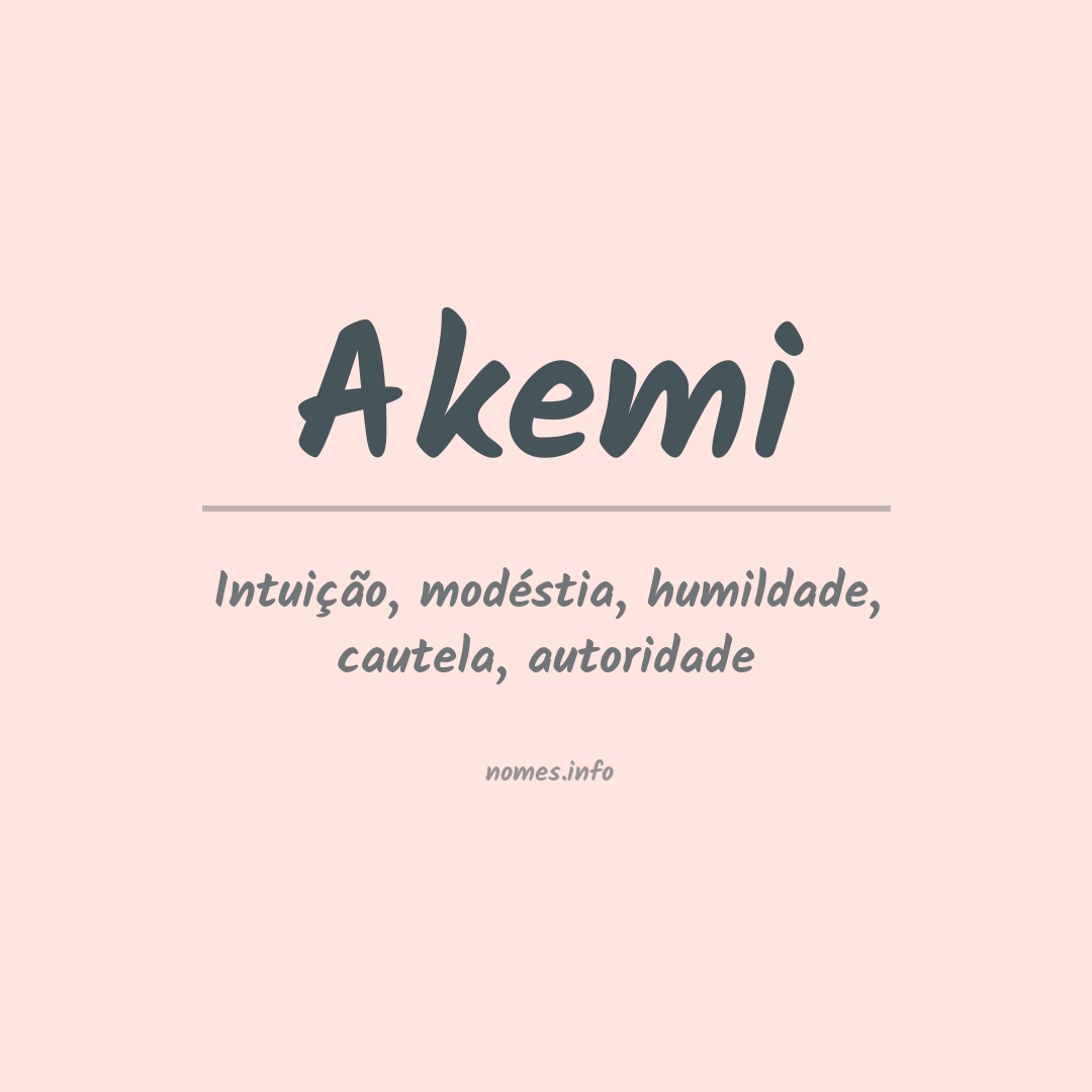 Significado do nome Akemi