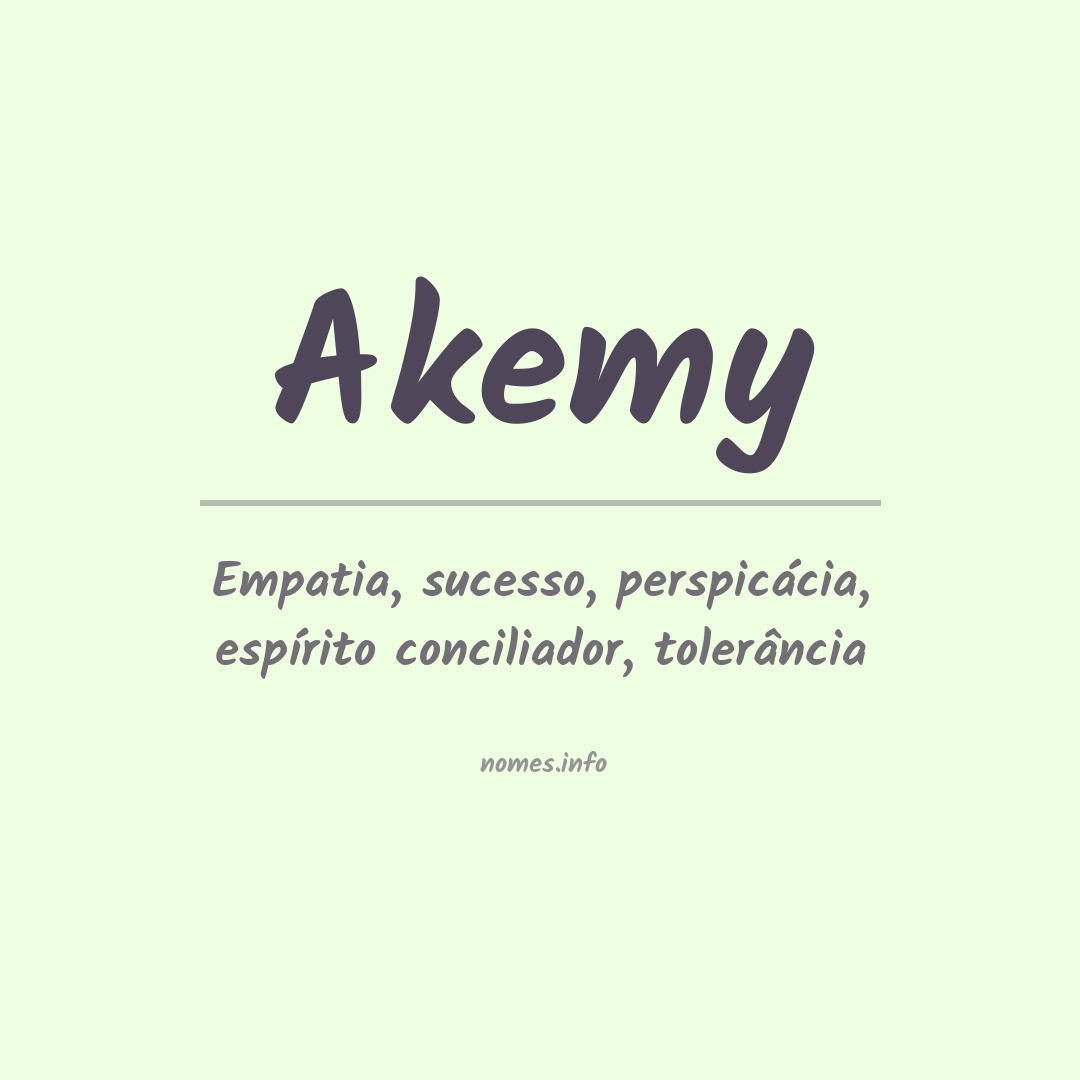Significado do nome Akemy