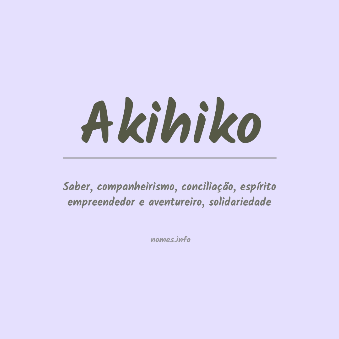 Significado do nome Akihiko