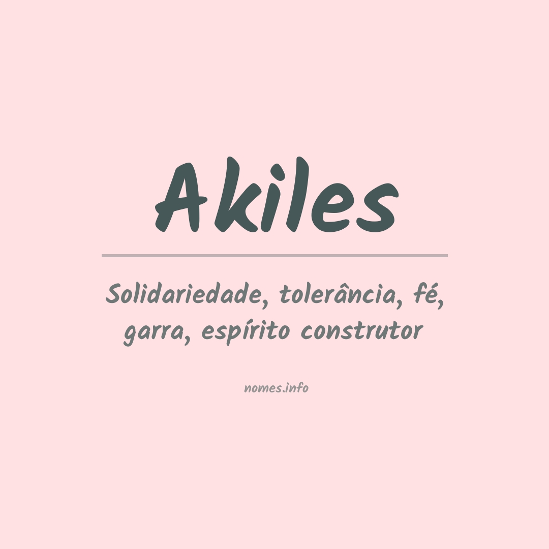 Significado do nome Akiles