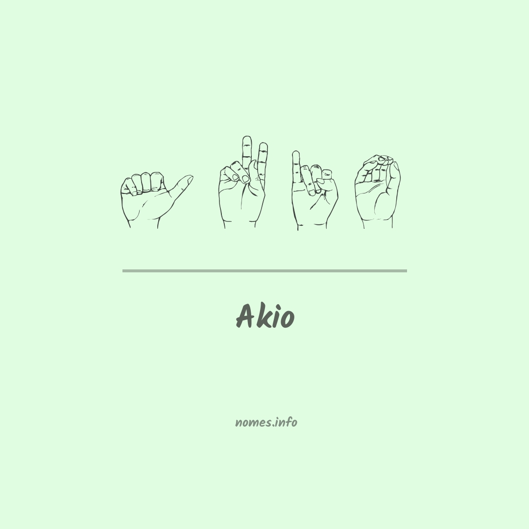 Akio em Libras