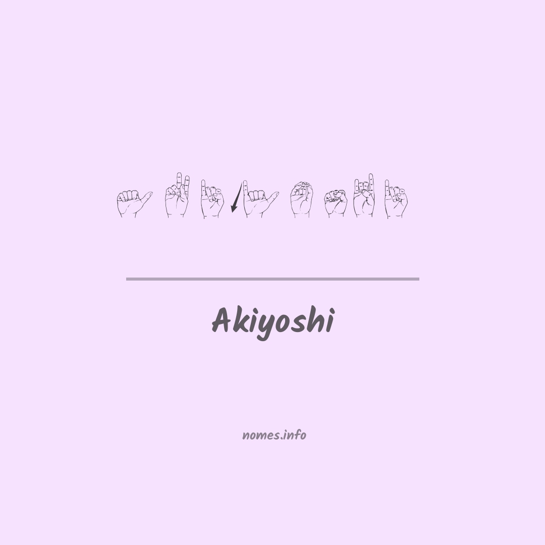 Akiyoshi em Libras