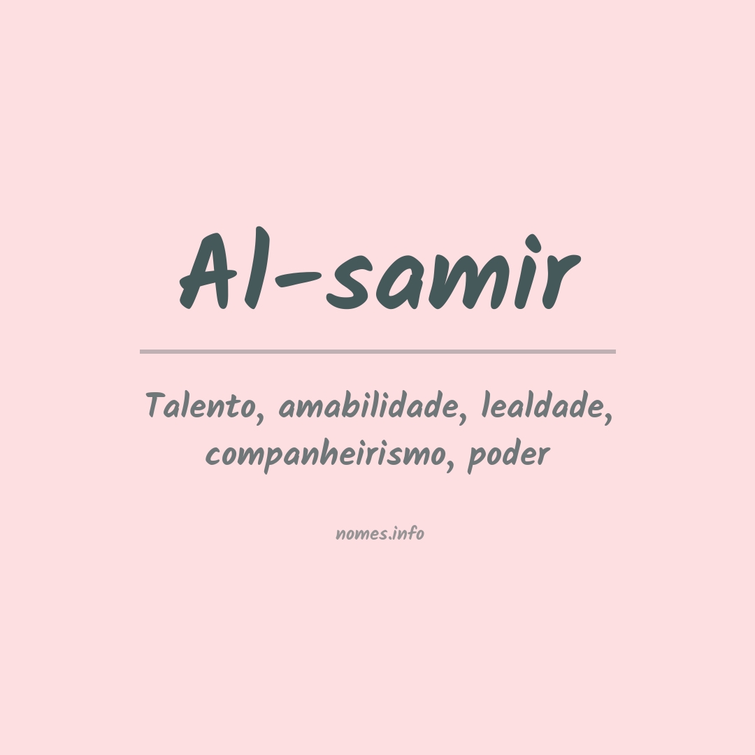 Significado do nome Al-samir