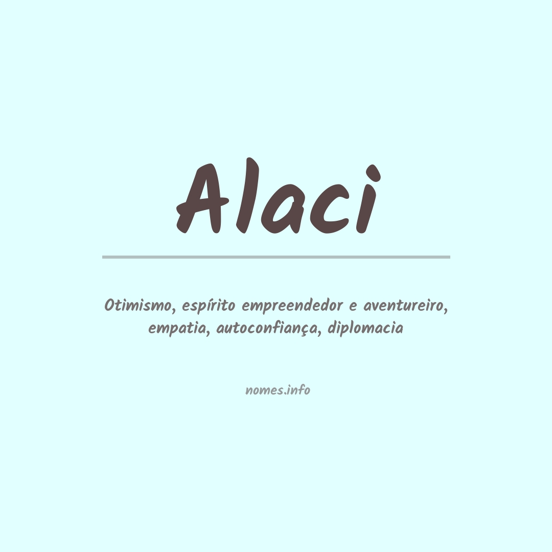 Significado do nome Alaci