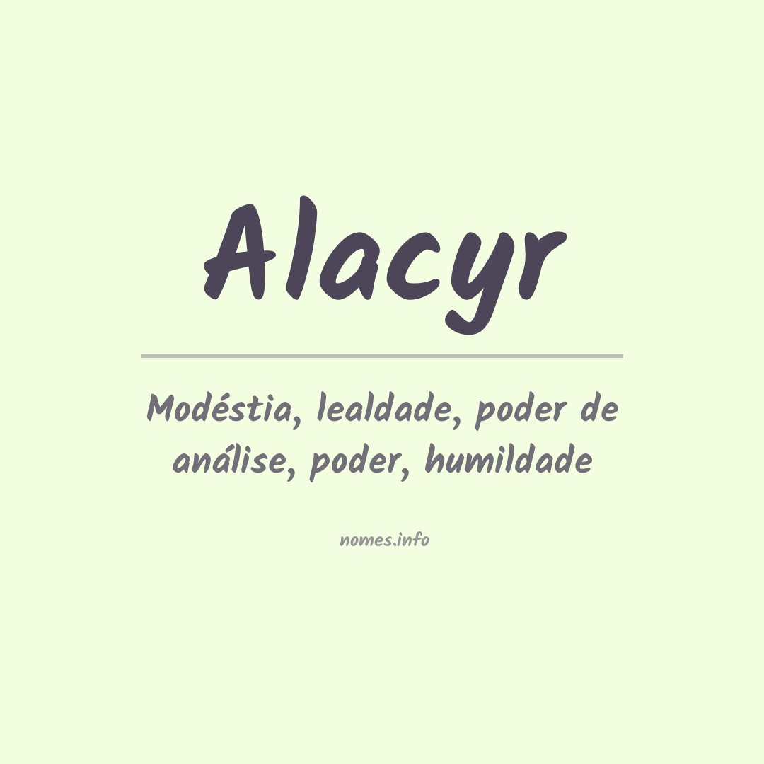 Significado do nome Alacyr