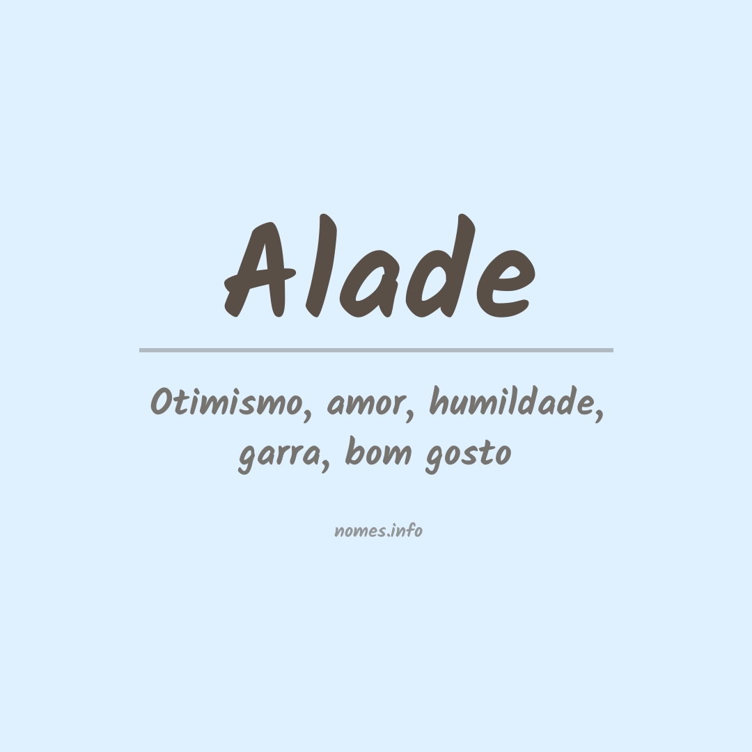 Significado do nome Alade Significado do nome Alade